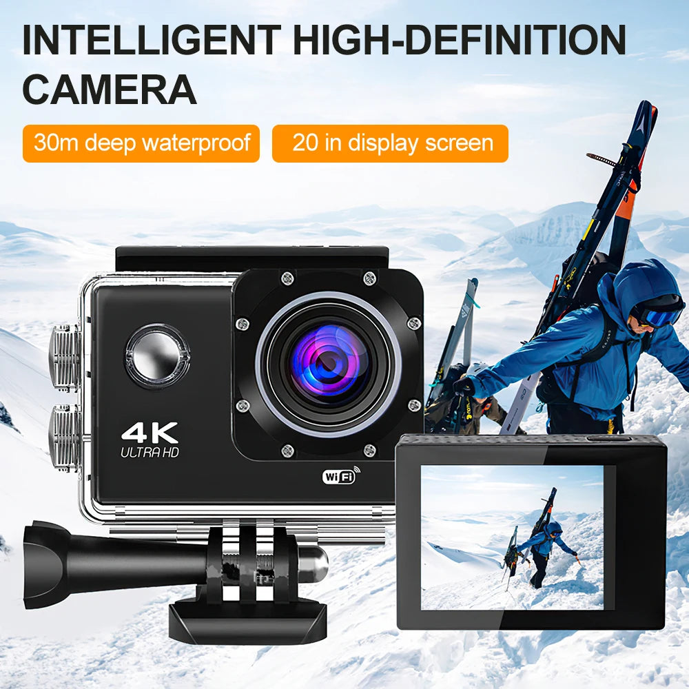 4K Action Camera 170D Underwater Video Recording