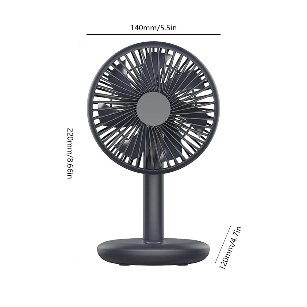 1200mAh Portable Rechargeable Fan USB