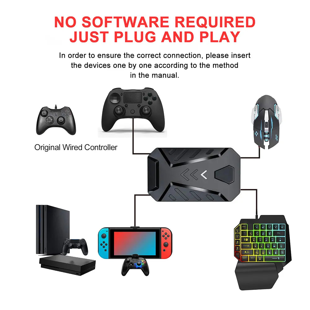 Gaming Keyboard And Mouse Combo  For PS4 PS5 Xbox Switch