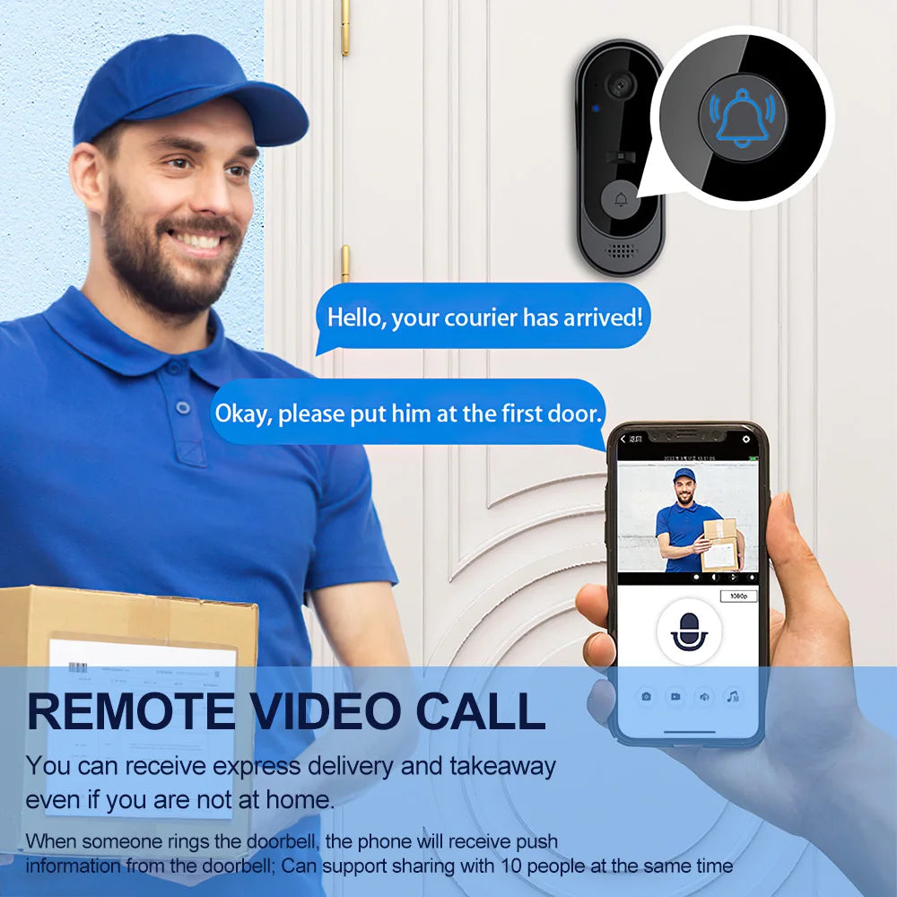 Wireless Doorbell Video Intercom Phone Security Camera