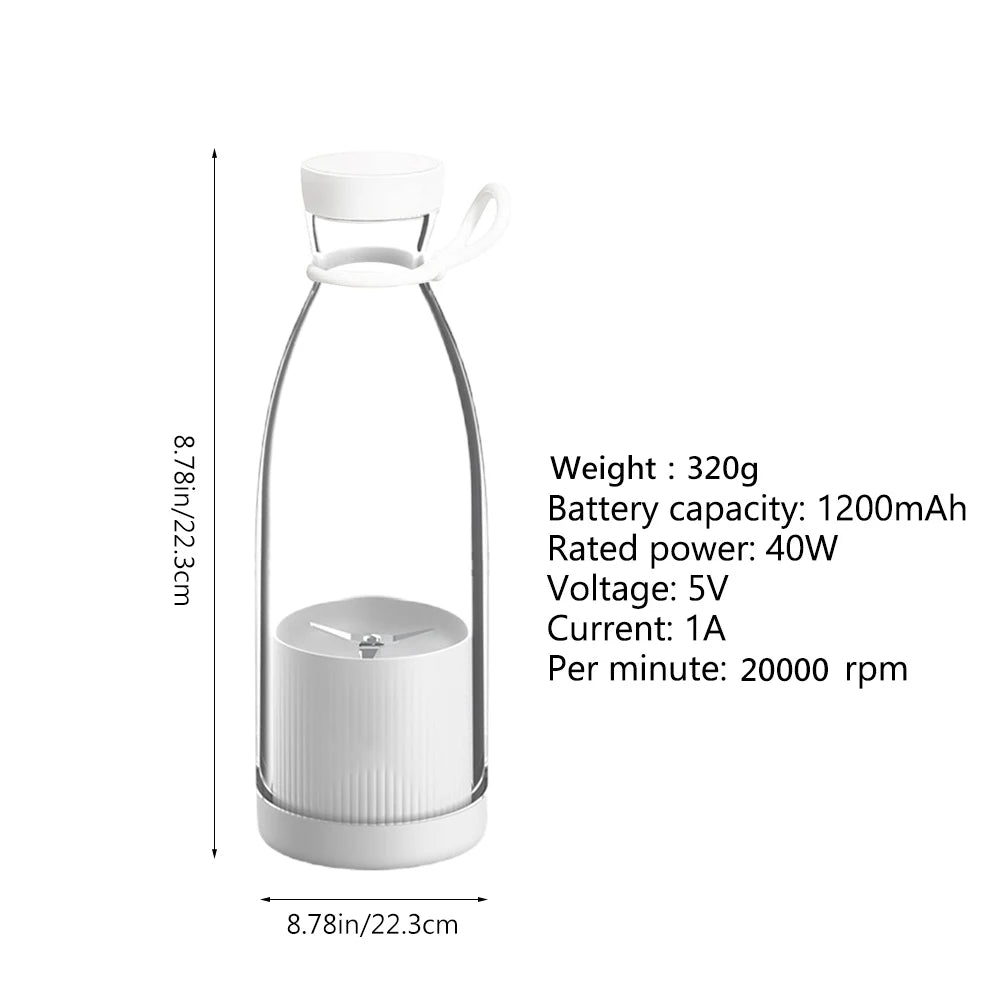 New Portable Blender Bottle Juicer Usb Rechargeable Shake Cup Blender Antioxidant Multi-Functional Personal Mini Mixer