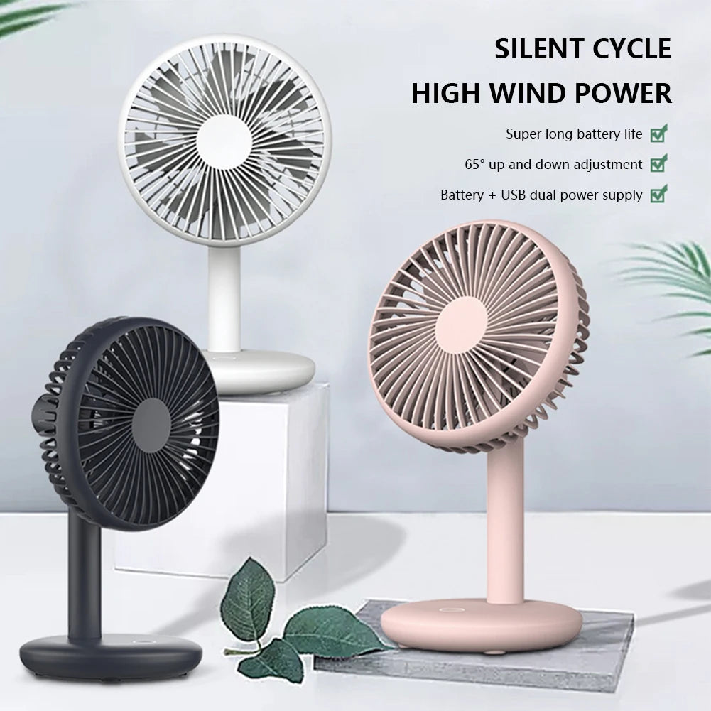 1200mAh Portable Rechargeable Fan USB