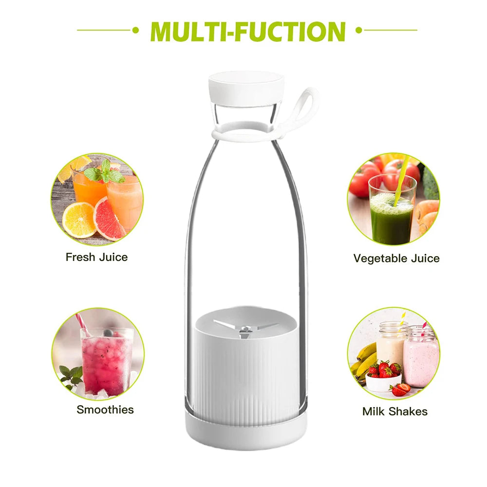 New Portable Blender Bottle Juicer Usb Rechargeable Shake Cup Blender Antioxidant Multi-Functional Personal Mini Mixer