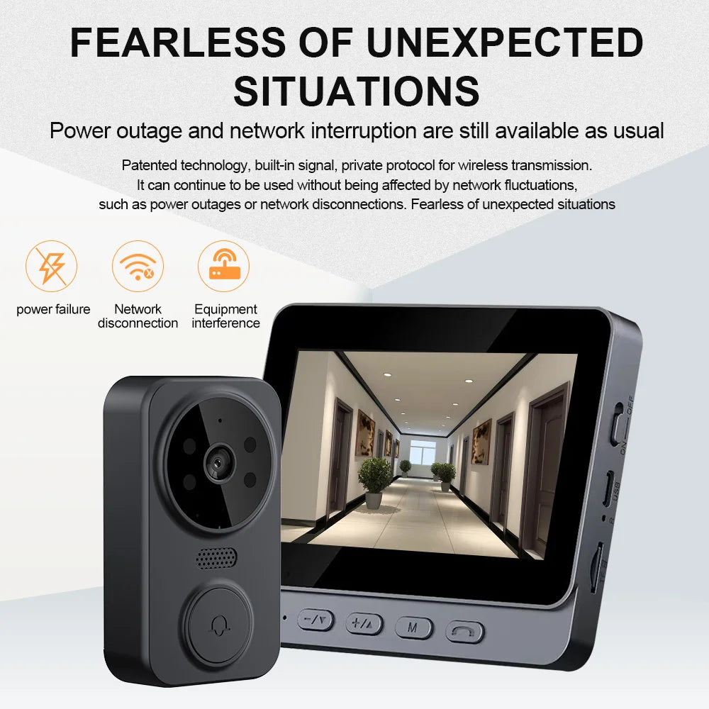 Wireless WIFI Video Intercom Night Vision Doorbell Camera