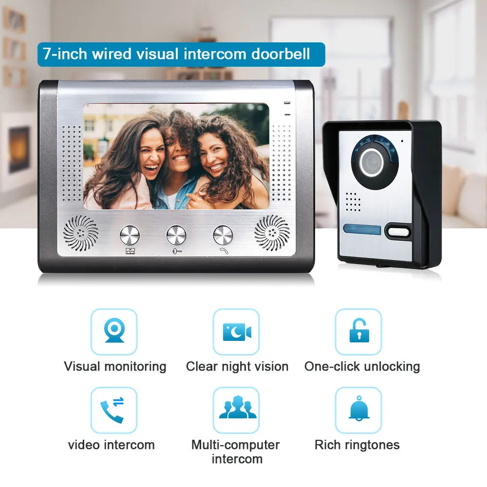 Video Door Phone Doorbell Intercom System with Camera